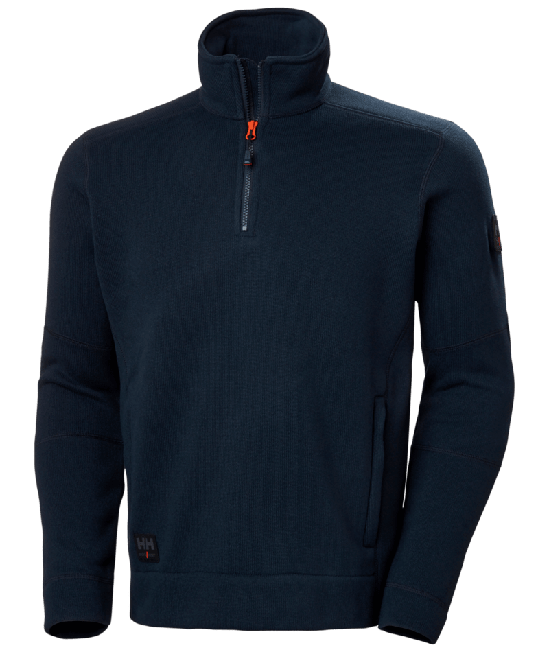 Helly Hansen 72251 Kensington stickad halvzip fleecetröja – Navy (590)