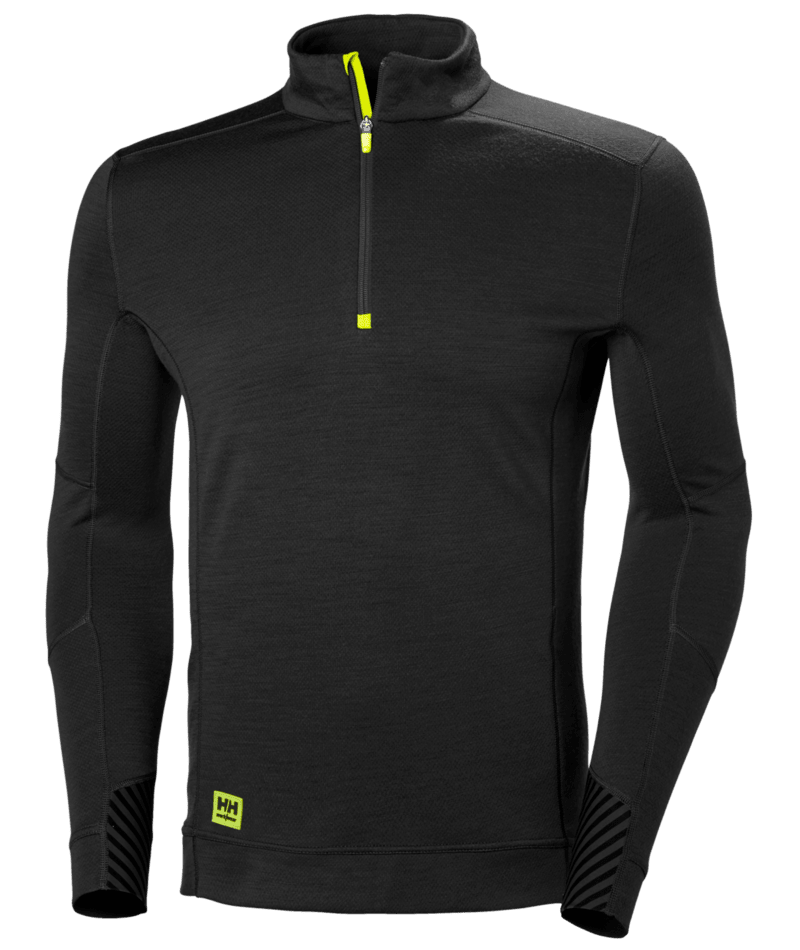 Helly Hansen 75109 LIFA underställströja halvzip – Black (990)
