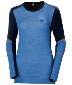 Helly Hansen 75209 Dam LIFA Merino underställströja – Navy/Stone Blue (595)