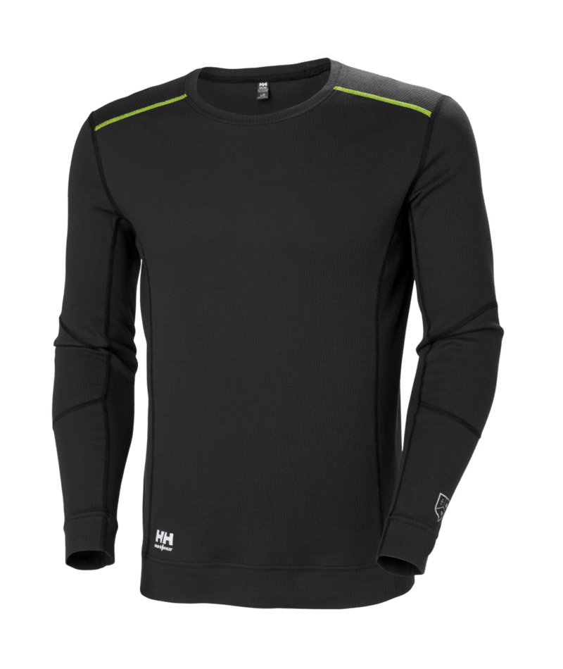 Helly Hansen 75249 Fyre Baselayer Crewneck – Ebony (950)