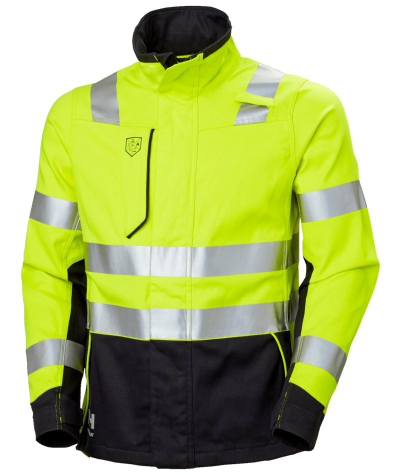 Helly Hansen 77249 Fyre multinorm jacka – Hi Vis Yellow/Ebony (369)