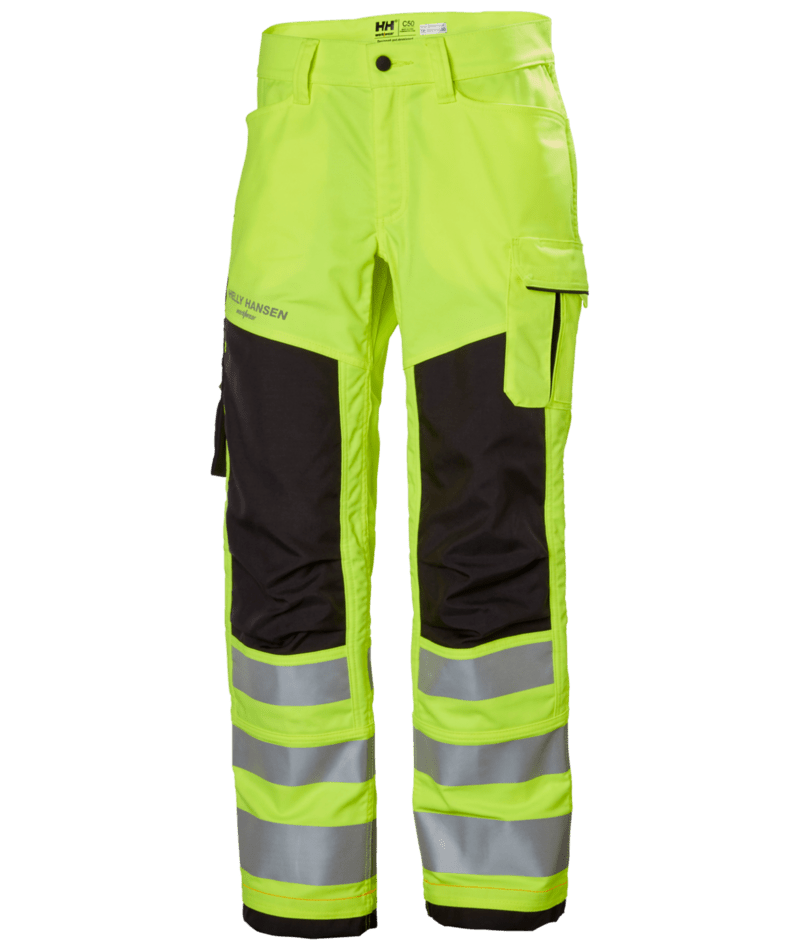 Helly Hansen 77421 Alna 2.0 varsel arbetsbyxa kl 2 – Yellow/Ebony (369)