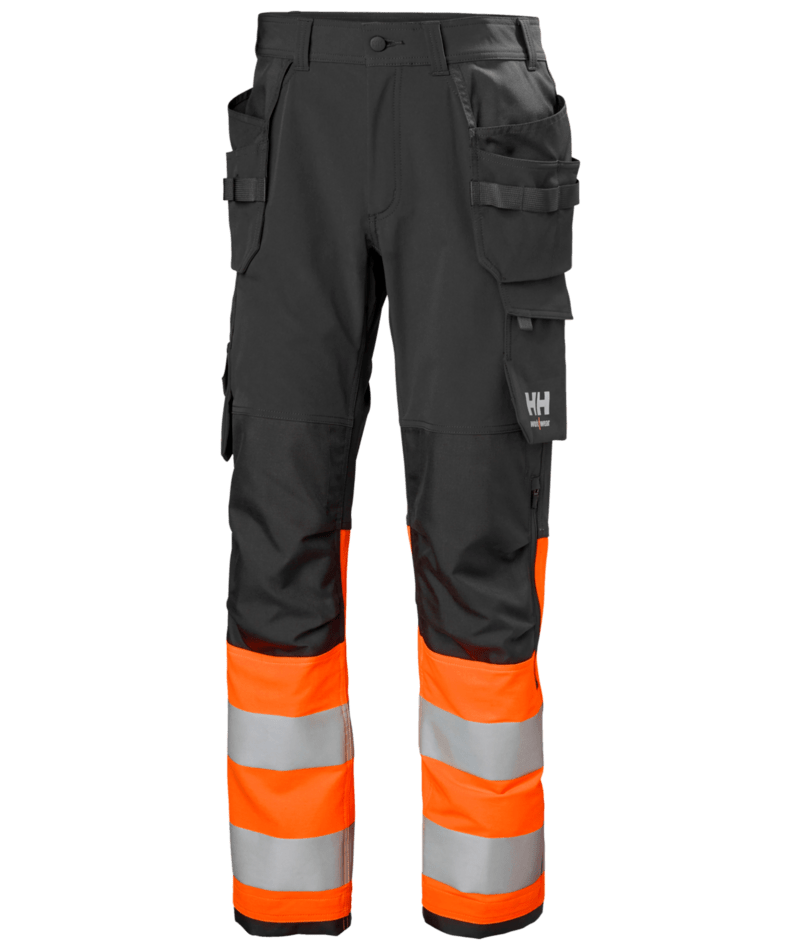 Helly Hansen 77427 Alna 4X varsel hantverksbyxa kl 1 – Orange/Ebony (269)