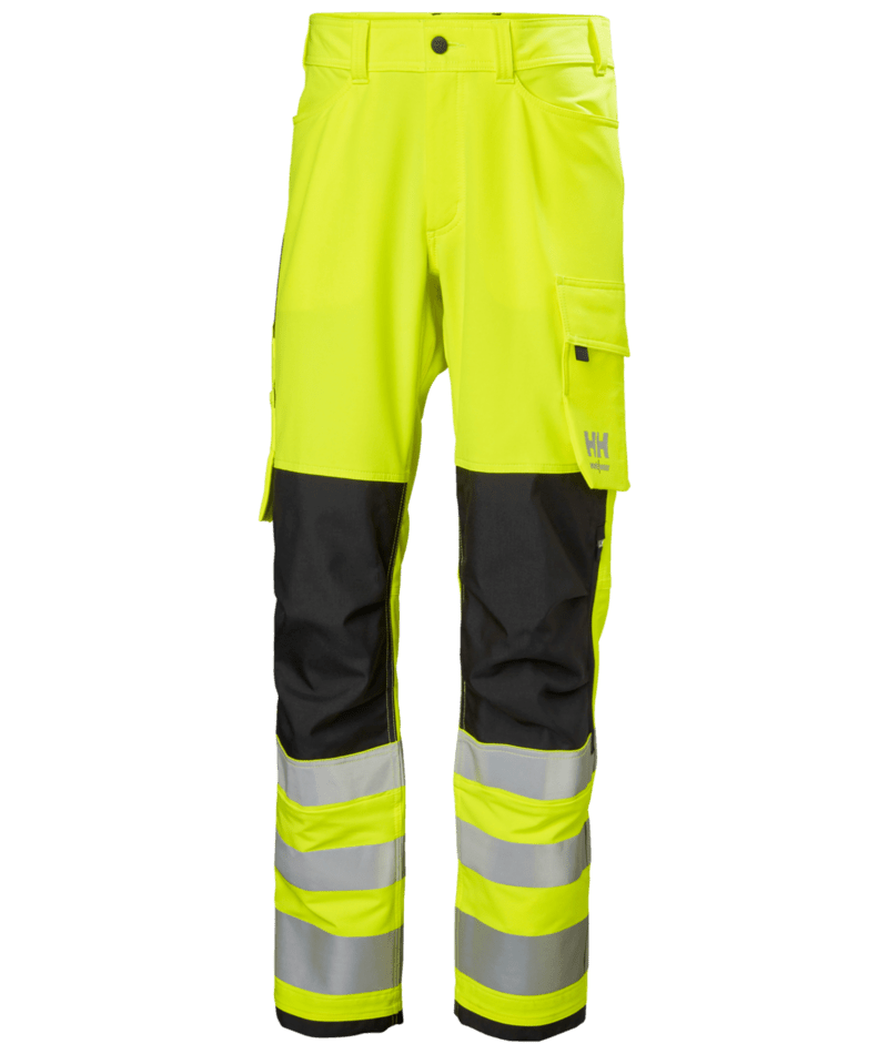 Helly Hansen 77430 Alna 4X varsel arbetsbyxa kl 2 – Yellow/Ebony (369)
