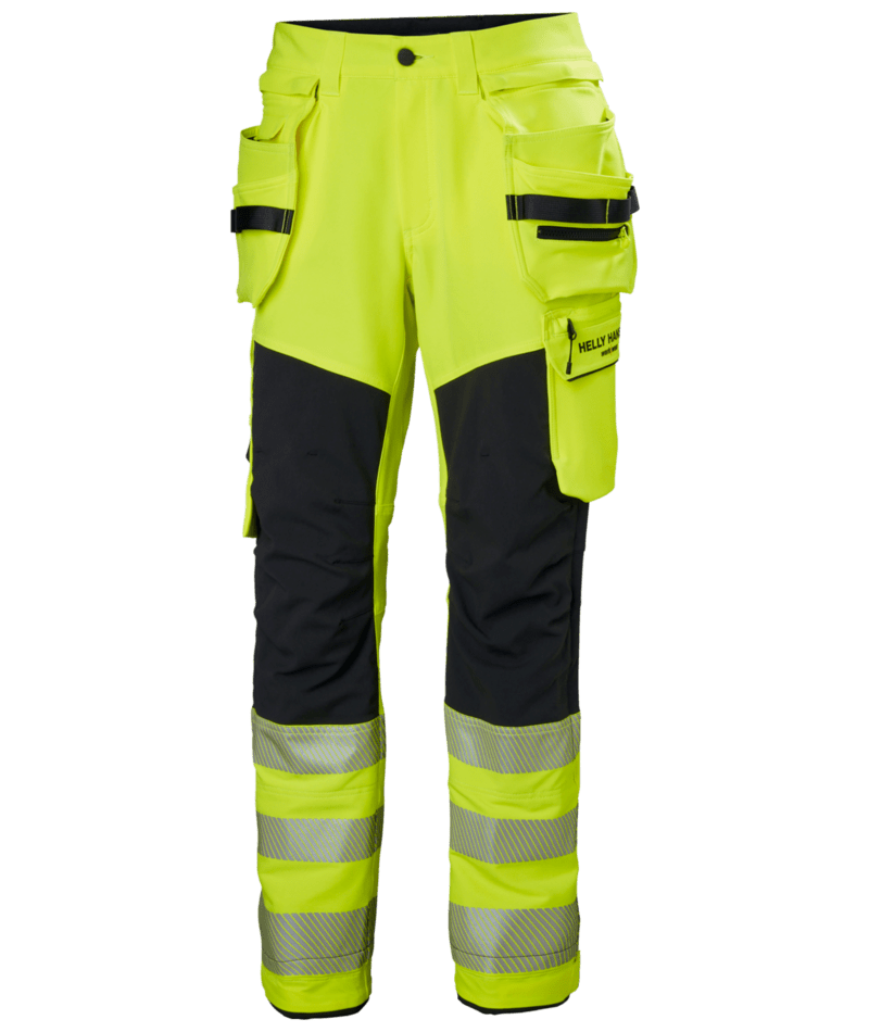 Helly Hansen 77499 ICU BRZ varsel hantverksbyxa kl 2 – Yellow/Ebony (369)
