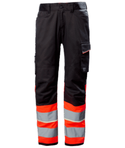 Helly Hansen 77513 UC-ME varsel arbetsbyxa kl 1 – Hi Vis Red/Ebony (169)