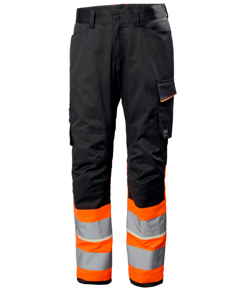 Helly Hansen 77513 UC-ME varsel arbetsbyxa kl 1 – Hi Vis Orange/Ebony (269)
