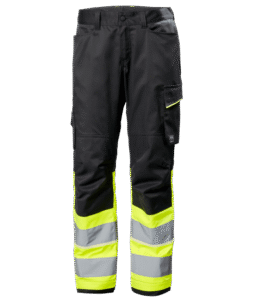Helly Hansen 77513 UC-ME varsel arbetsbyxa kl 1 – Hi Vis Yellow/Ebony (369)