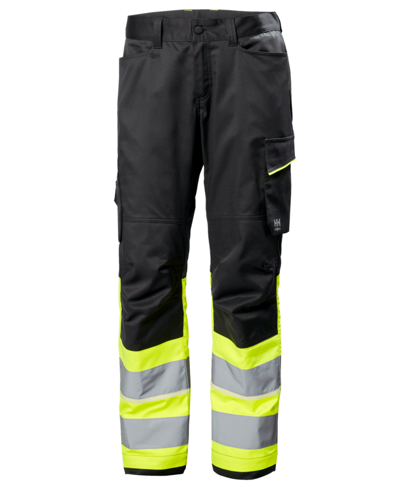 Helly Hansen 77513 UC-ME varsel arbetsbyxa kl 1 – Hi Vis Yellow/Ebony (369)