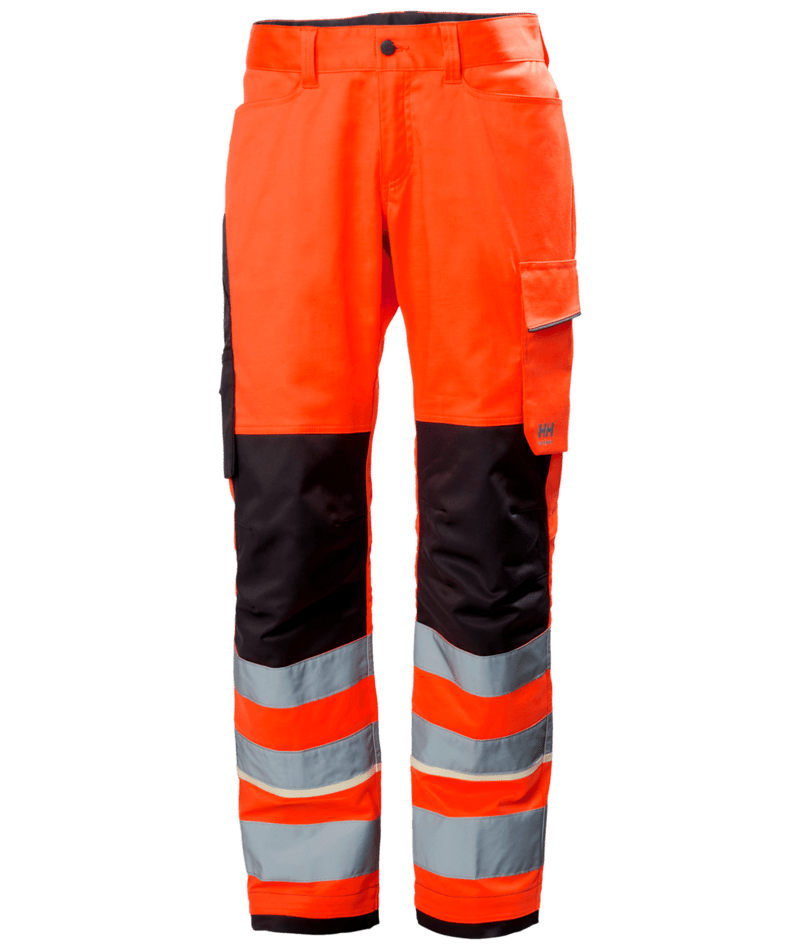 Helly Hansen 77514 UC-ME varsel arbetsbyxa kl 2 – Hi Vis Red/Ebony (169)