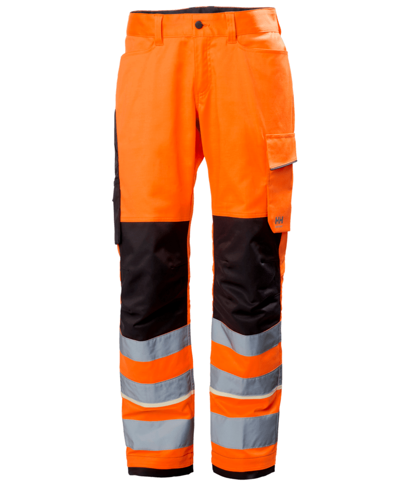 Helly Hansen 77514 UC-ME varsel arbetsbyxa kl 2 – Hi Vis Orange/Ebony (269)