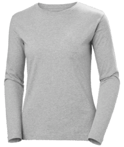 Helly Hansen 79159 Dam Classic långärmad T-shirt – Grey Melange (930)