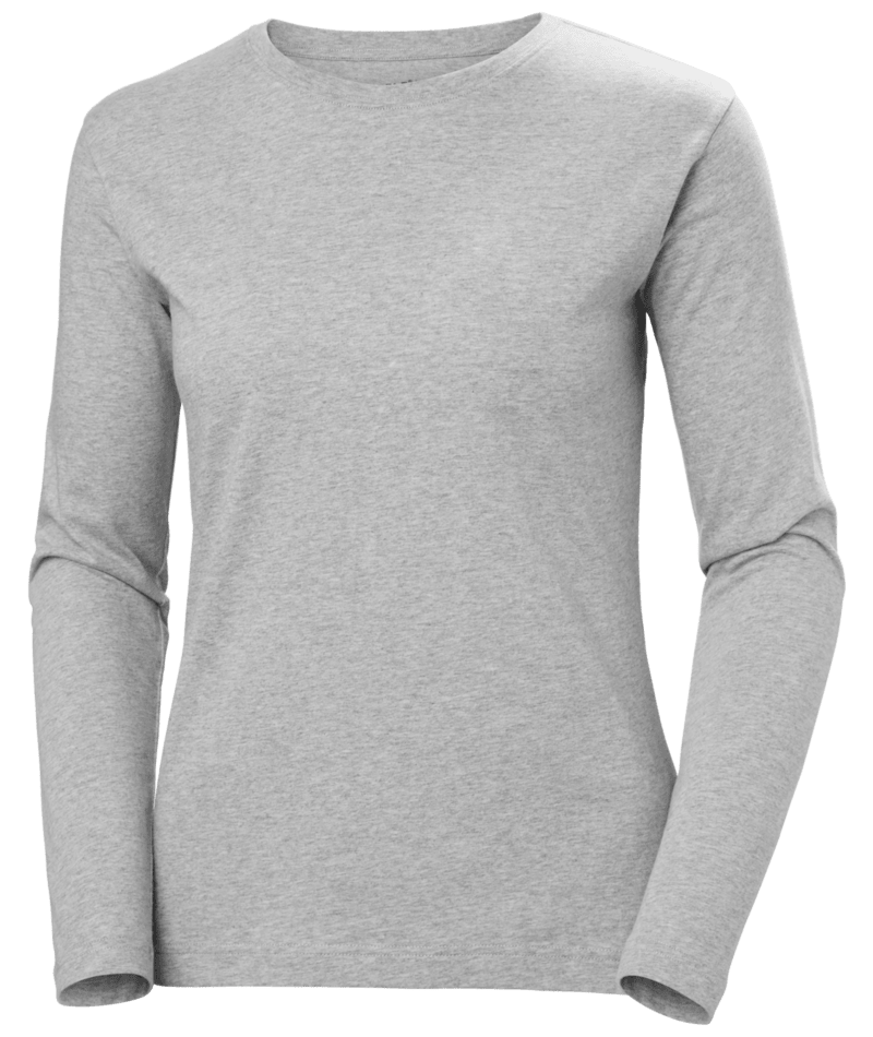 Helly Hansen 79159 Dam Classic långärmad T-shirt – Grey Melange (930)