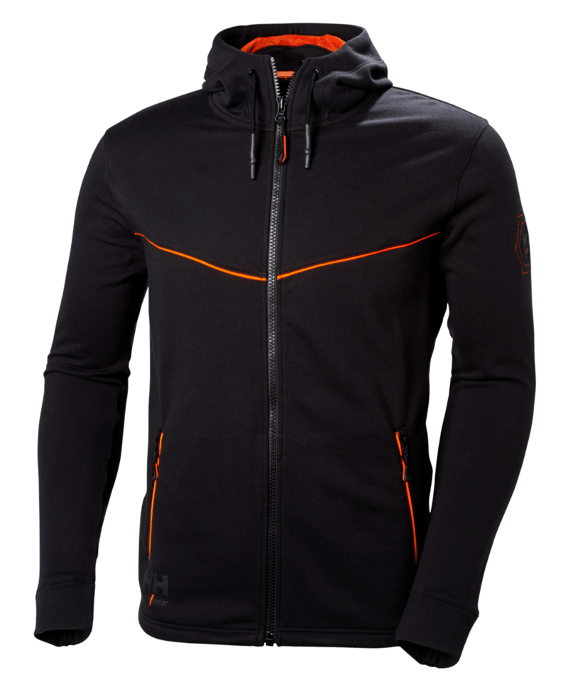 Helly Hansen 79197 Chelsea Evolution huvtröja med dragkedja – Black (990)