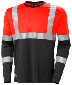 Helly Hansen 79255 Addvis varsel långärmad t-shirt kl 1 – Red/Ebony (169)