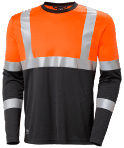 Helly Hansen 79255 Addvis varsel långärmad t-shirt kl 1 – Orange/Ebony (269)