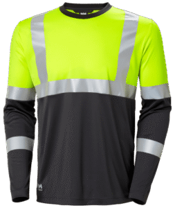Helly Hansen 79255 Addvis varsel långärmad t-shirt kl 1 – Yellow/Ebony (369)