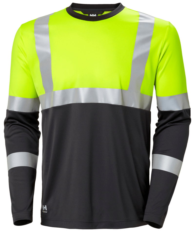 Helly Hansen 79255 Addvis varsel långärmad t-shirt kl 1 – Yellow/Ebony (369)