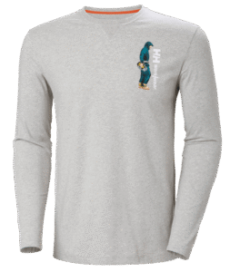 Helly Hansen 79262 Logo Longsleeve – Light Grey Melange (930)