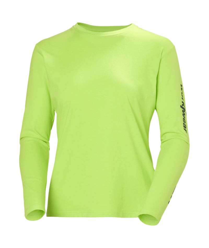 Helly Hansen 79314 W Classic Logo 2.0 Longsleeve – Luminous Green (420)