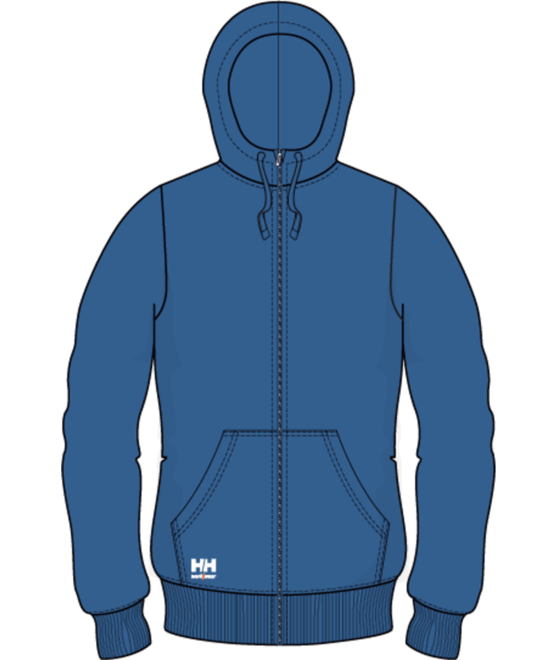 Helly Hansen 79396 Dam Classic 2.0-huvtröja med dragkedja – Stone Blue (558)