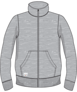 Helly Hansen 79402 Classic 2.0 sweatshirt med dragkedja – Grey Melange (930)