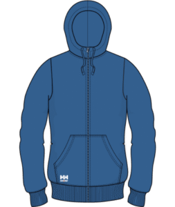 Helly Hansen 79404 Classic 2.0 huvtröja med dragkedja – Stone Blue (558)