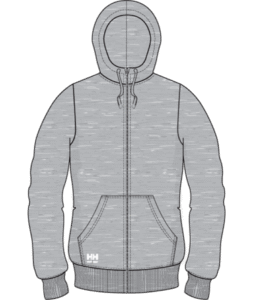 Helly Hansen 79404 Classic 2.0 huvtröja med dragkedja – Grey Melange (930)