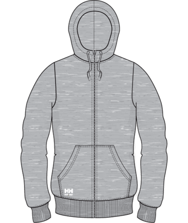 Helly Hansen 79404 Classic 2.0 huvtröja med dragkedja – Grey Melange (930)