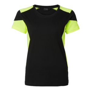 Top Swede T-shirt 211 dam Svart/Varselgul (914)