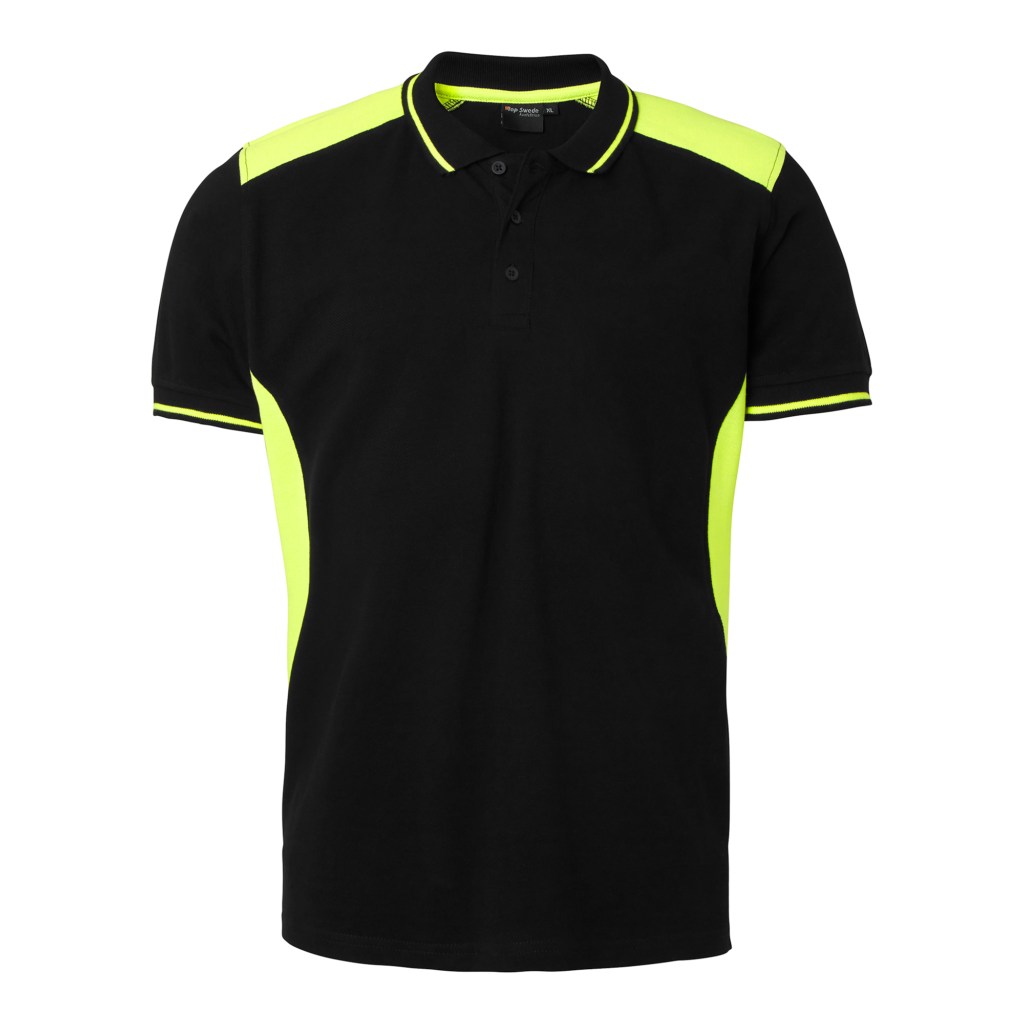 Top Swede Piké 213 Svart/Varselgul (914)