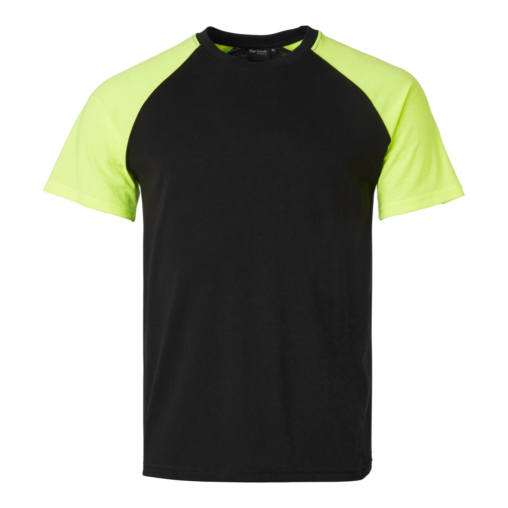 Top Swede T-shirt 225 Svart/Varselgul (914)