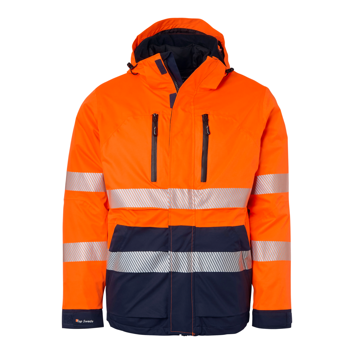 Top Swede 3-i-1-jacka 127 Varselorange/Marinblå (991)