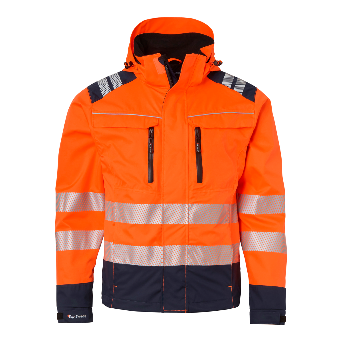 Top Swede Skaljacka 130 Varselorange/Marinblå (991)