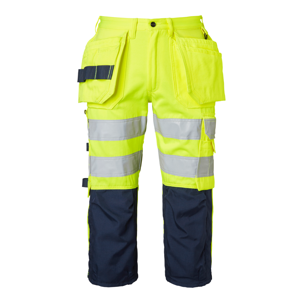 Top Swede Hantverksbyxa 3/4 218 Varselgul/Marinblå (983)