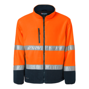 Top Swede Fleecetröja 264 Varselorange/Marinblå (991)