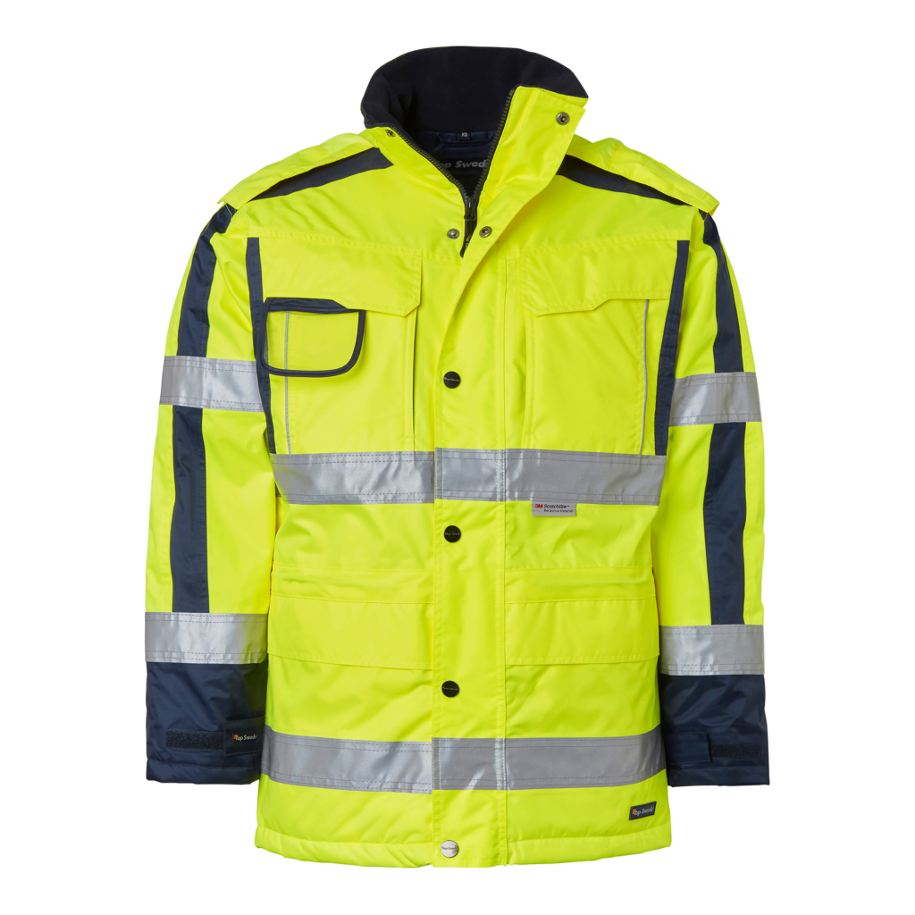 Top Swede Parkas 6317 Varselgul/Marinblå (983)
