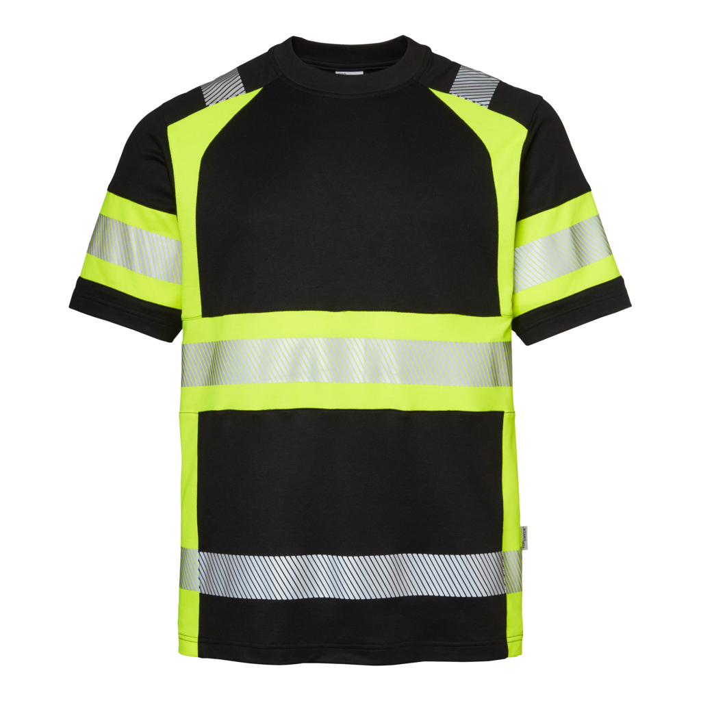 Top Swede T-shirt 600 Svart/Varselgul (914)