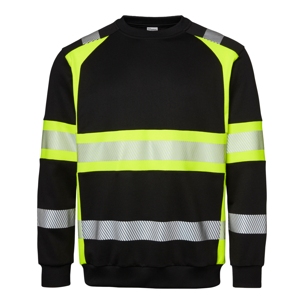 Top Swede Sweatshirt 602 Svart/Varselgul (914)