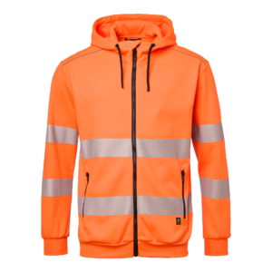 Top Swede Huvtröja med zip 284 Varselorange (811)