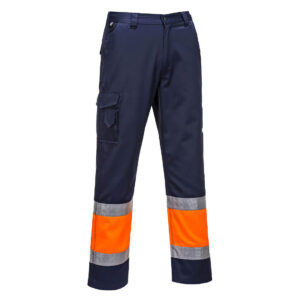 Portwest Hi-Vis lättviktiga kontrastfärgade klass änstbyxor L049