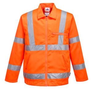 Portwest Hi-Vis Poly-Bomull Jacka.RIS RT40