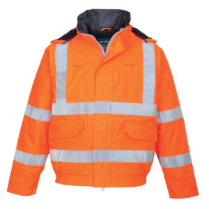 Portwest Bizflame Regn Hi-Vis Antistatisk FR Bomber Jacka S773